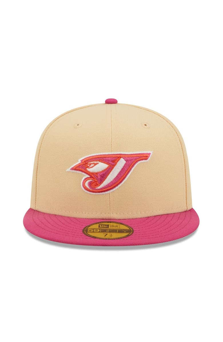 New Era Men's New Era Orange/Pink Toronto Blue Jays 30th Season Mango Passion 59FIFTY Fitted Hat, Alternate, color,