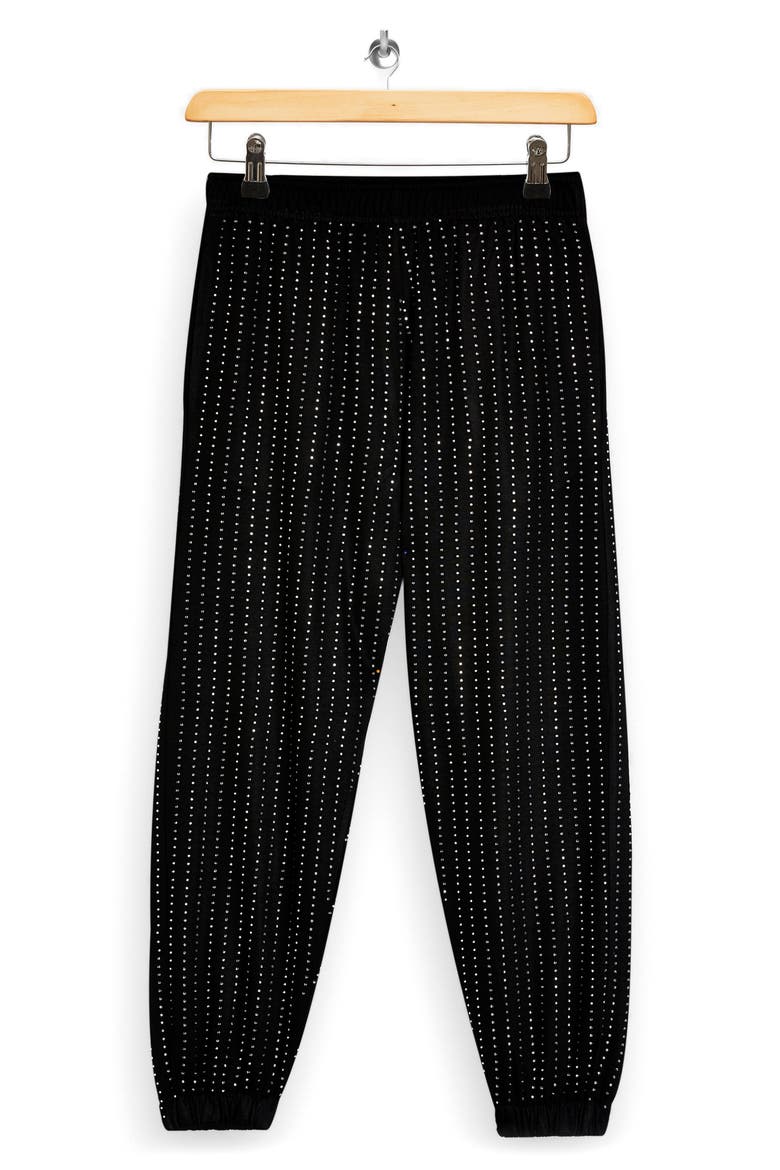 Diamante Detail Joggers, Alternate, color, BLACK