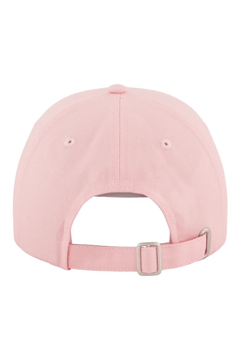 All Caps Logo Baseball Cap, Alternate, color, PALE PINK