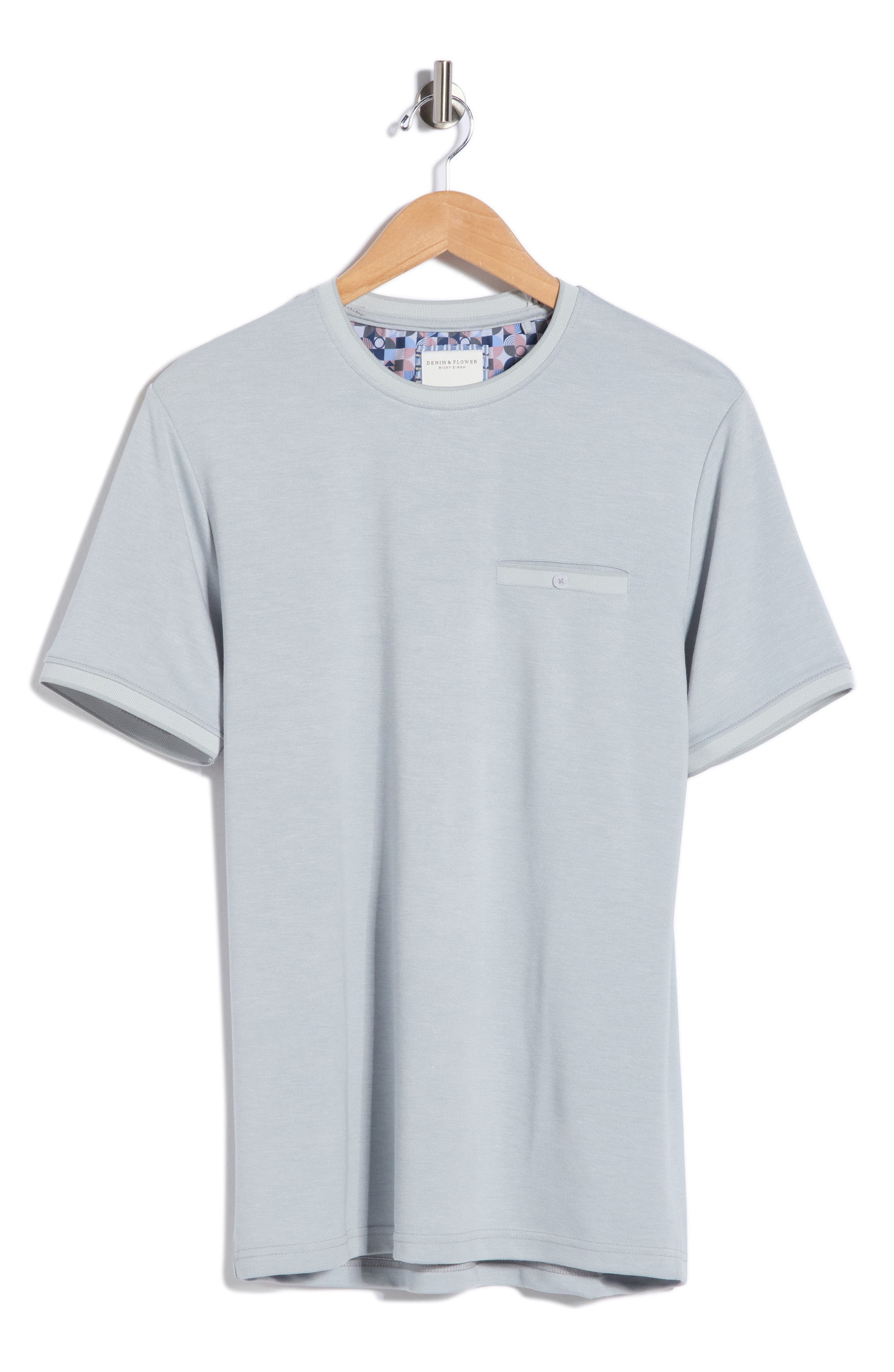 DENIM AND FLOWER Tipped Pocket T-Shirt