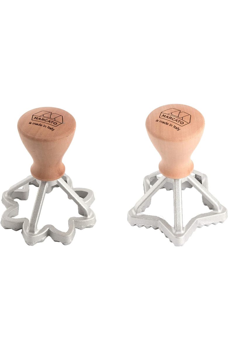 Marcato Classic Ravioli Maker Stamp Kit, Flower + Star, 2.5-Inch, Main, color, 