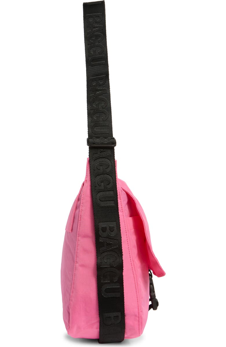 Baggu Recycled Nylon Messenger Bag, Alternate, color, Azalea Pink