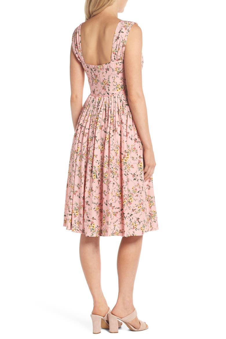 Sarah Floral Print Sundress, Alternate, color, VINTAGE ROSE/ DESERT CORAL