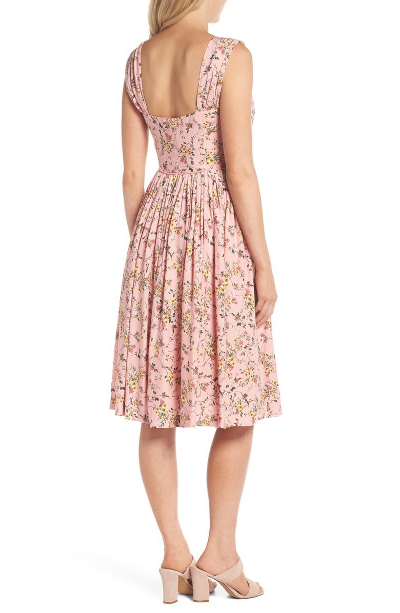 Gal Meets Glam Collection Sarah Floral Print Sundress, Alternate, color, 