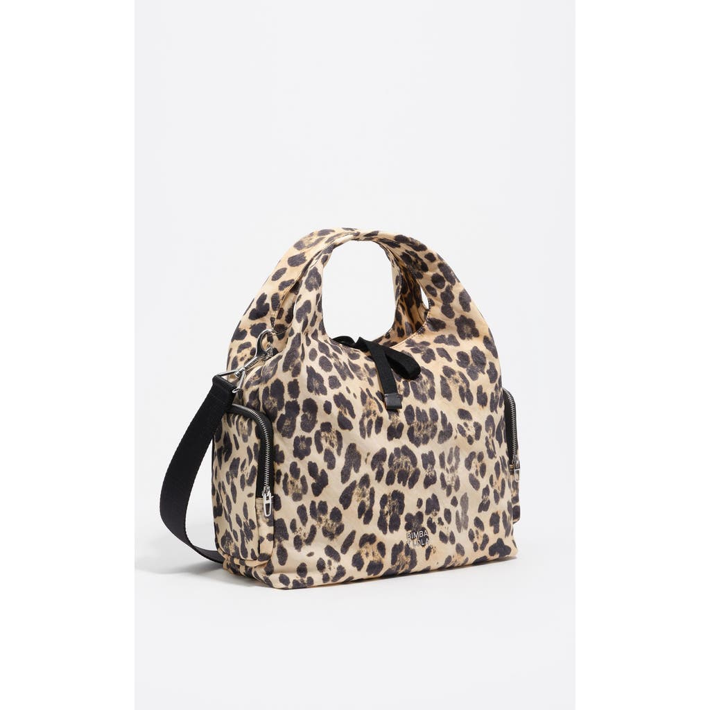 Bimba Y Lola Leopard Nylon Crossbody Bag In Neutral