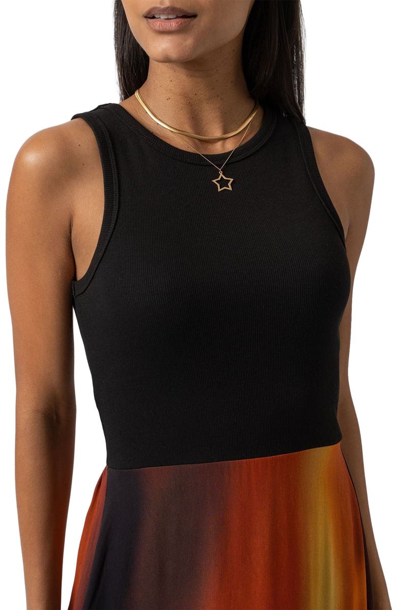 Saint + Sofia Etta Layered Dress, Alternate, color, Amber