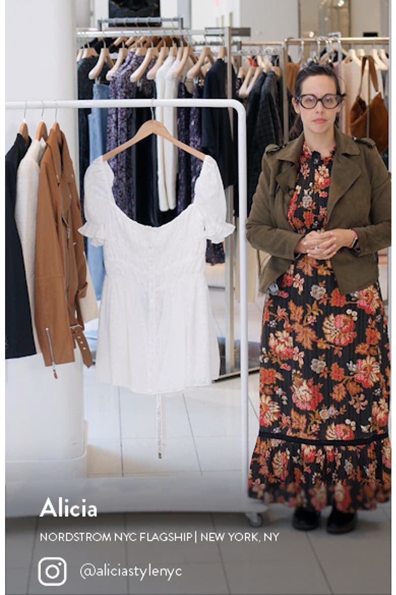 Floral Embroidered Cotton Minidress video