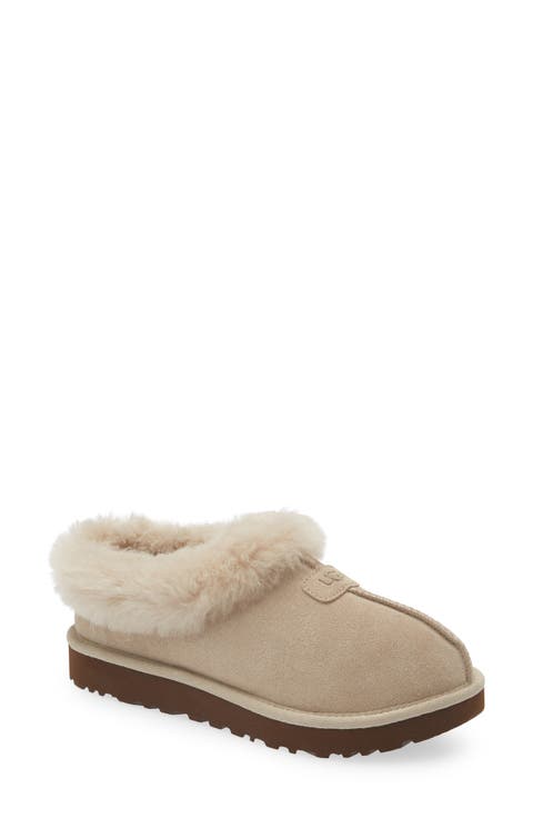 Tazzette Genuine Shearling Collar Slipper