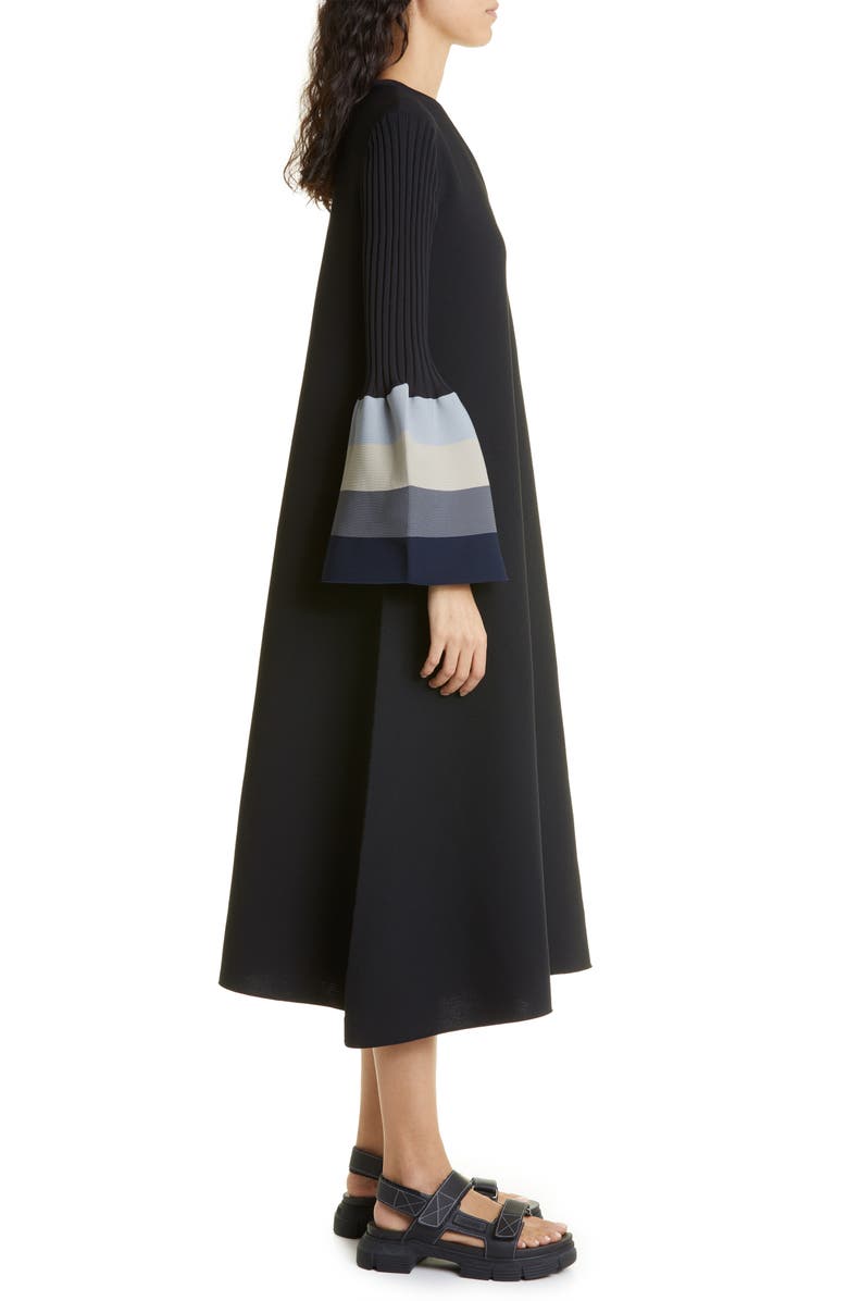 CFCL Pottery 3 Long Sleeve Rib Recycled Polyester Midi Sweater Dress, Alternate, color,