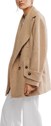 Ari Herringbone Peacoat