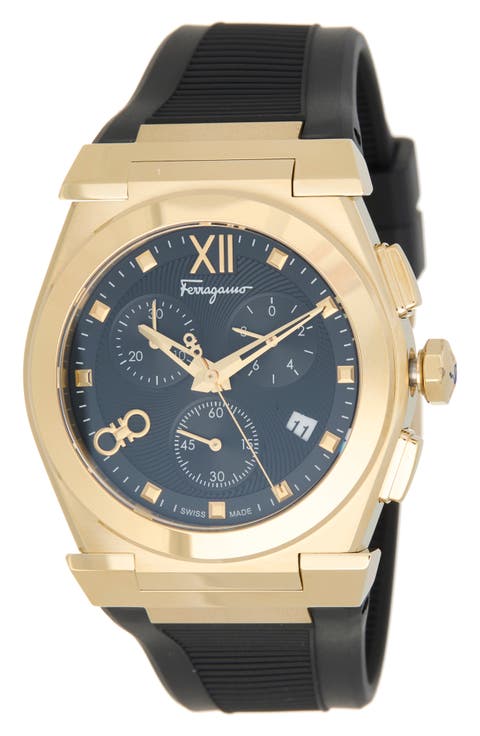 Vega Silicone Strap Chronograph Watch, 40mm