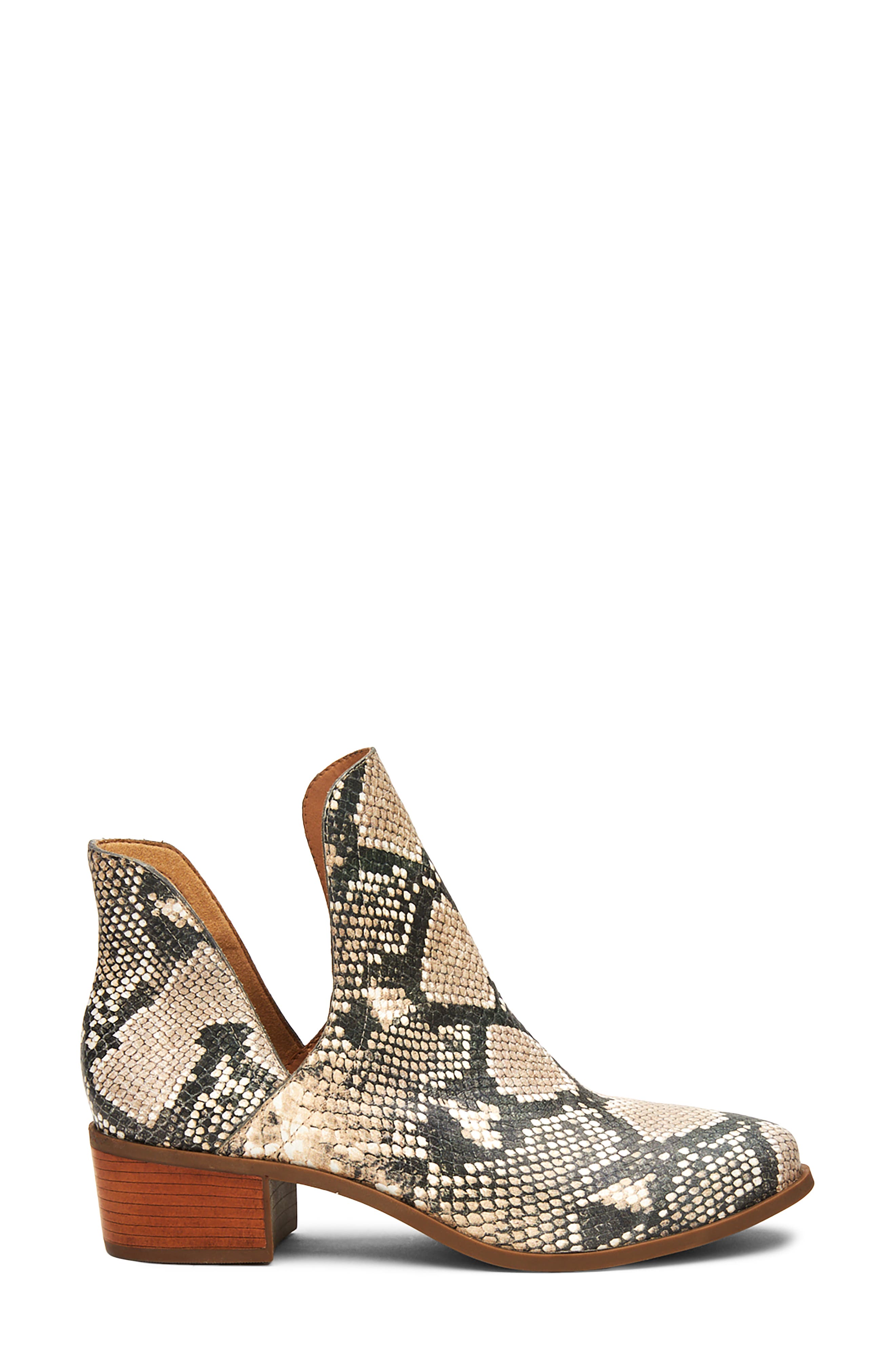 Pronto Split Shaft Bootie, Alternate, color, NATURAL SNAKE PRINT LEATHER