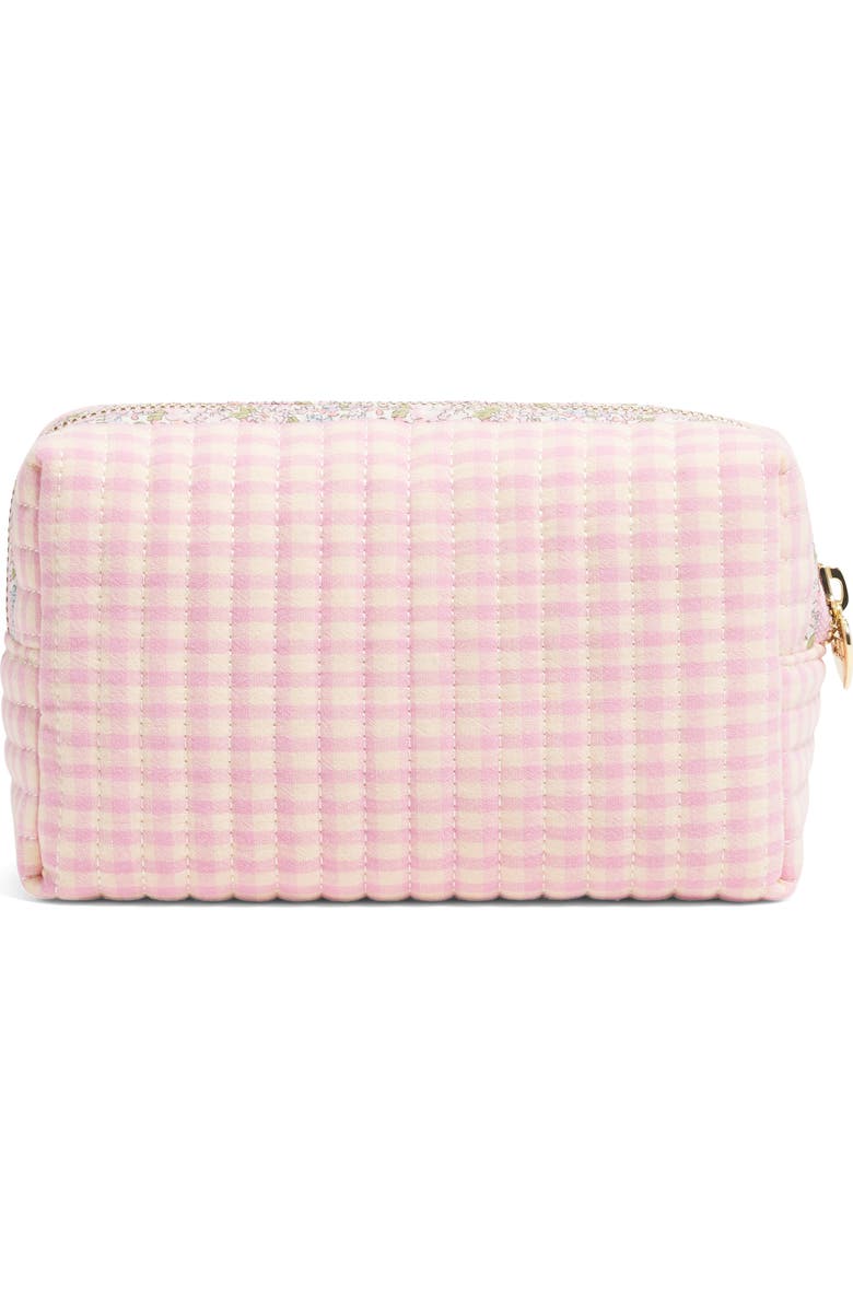Stoney Clover Lane x Liberty Small Quilted Cotton Pouch, Alternate, color, Rose Gingham