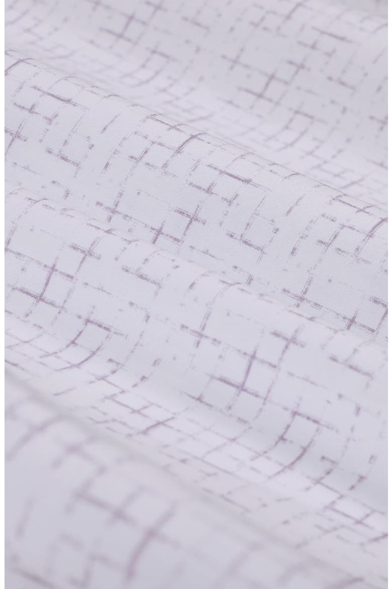 Axel Shaped Fit Crosshatch Print Cotton Button-Up Shirt, Alternate, color, ORCHID