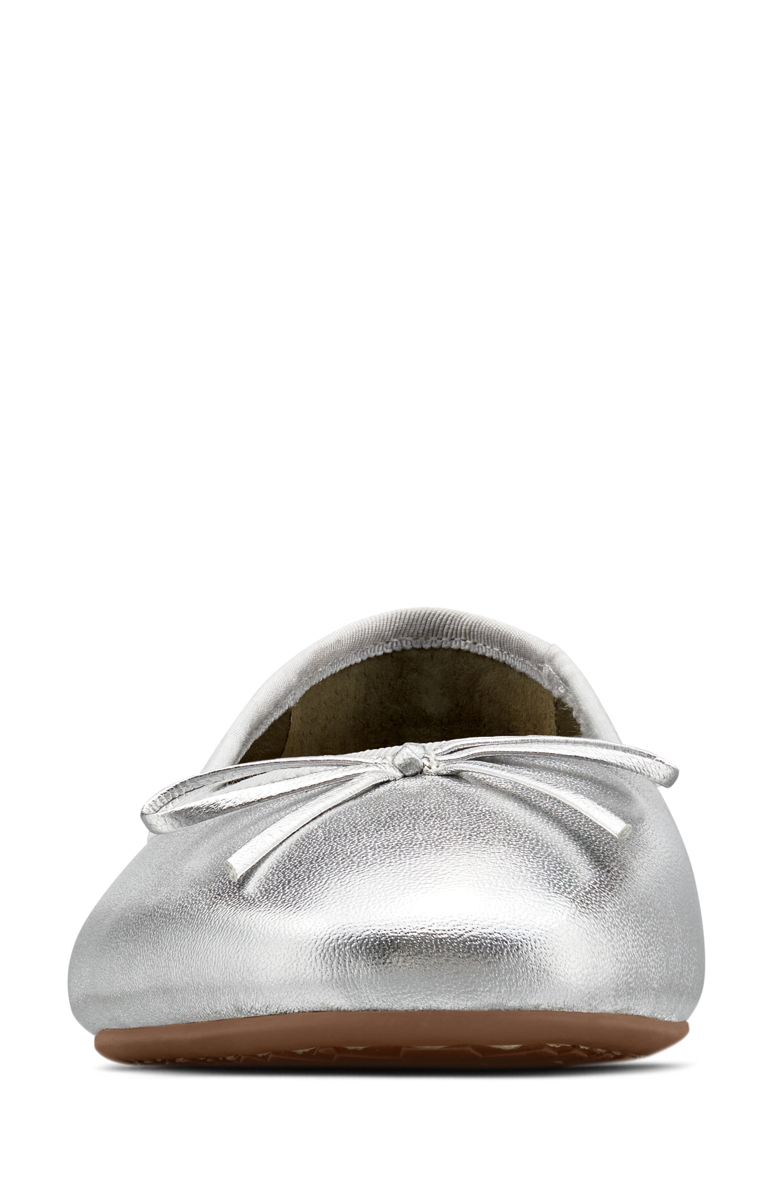 Hummingbird Ballet Flat, Alternate, color, SILVER LEATHER