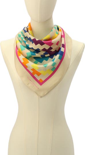 Large Rainbow Weave Silk Square Scarf