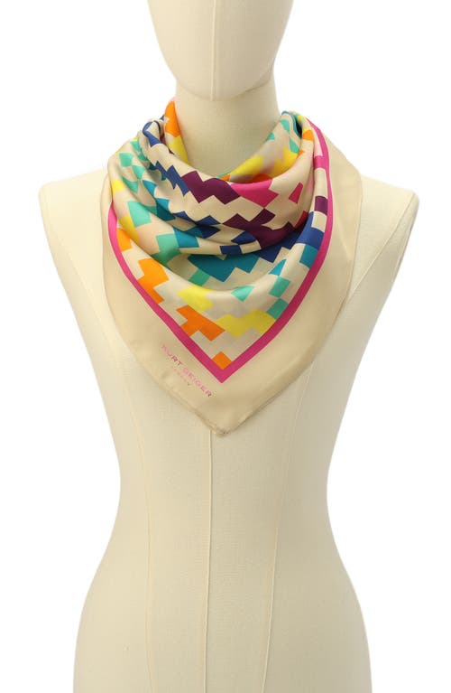 KURT GEIGER KURT GEIGER LONDON LARGE RAINBOW WEAVE SILK SQUARE SCARF