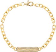 BY ADINA EDEN Minimal Pavé ID Bracelet