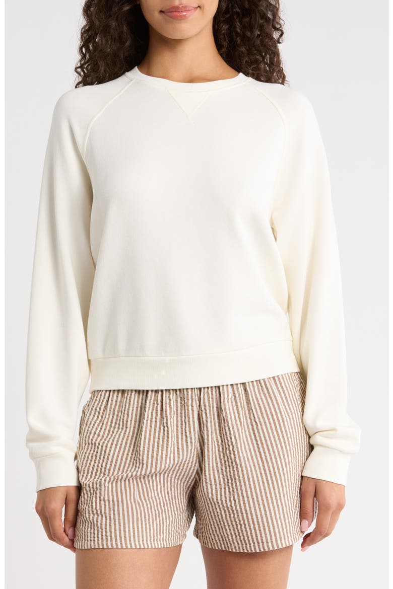 Cloud 9 French Terry Sweatshirt, Main, color, ANTIQUE WHITE