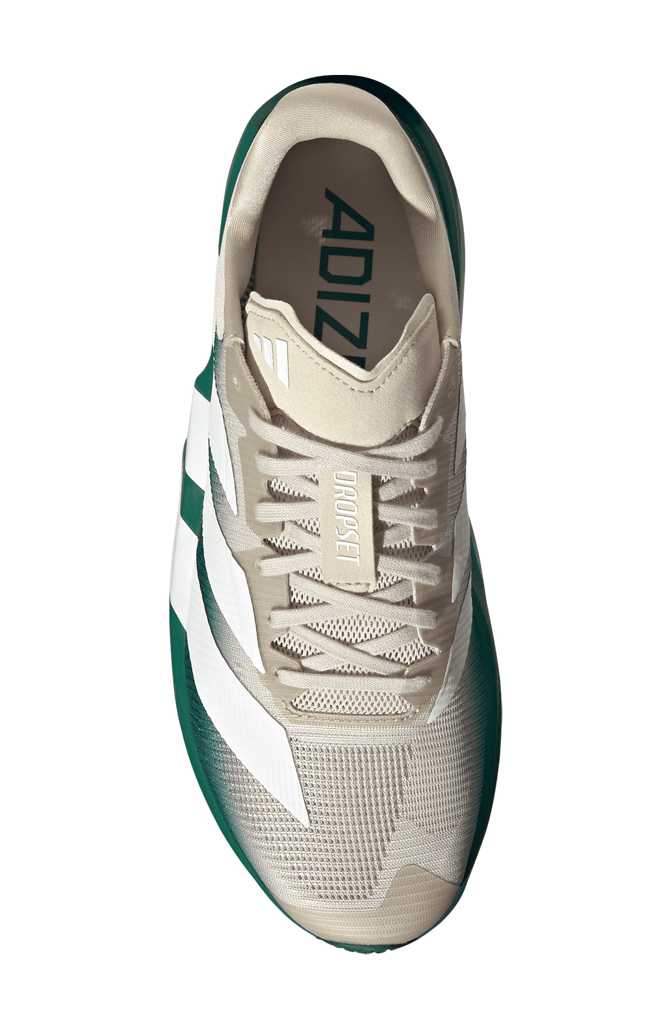 Adizero Dropset Pro Training Shoe, Alternate, color, ALUMINA/ GREEN/ WHITE
