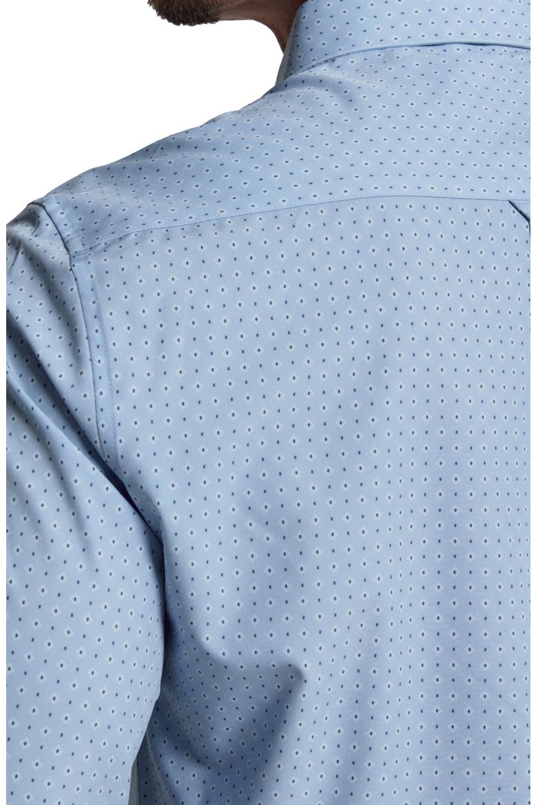 Gatler Neat Performance Button-Up Shirt, Alternate, color, DUSTY BLUE