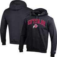 Champion Men's Champion  Black Utah Utes Arch Over Logo Pullover Hoodie
