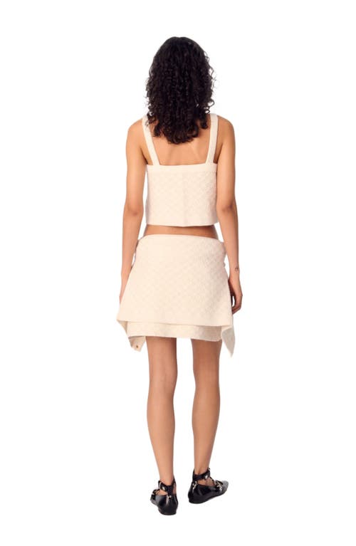 MAJE MAJE TWEED-EFFECT KNIT CROP TOP 