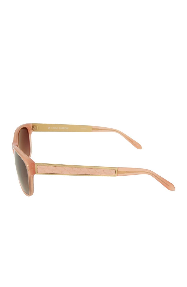 Linda Farrow 55mm Oval Sunglasses, Alternate, color, 