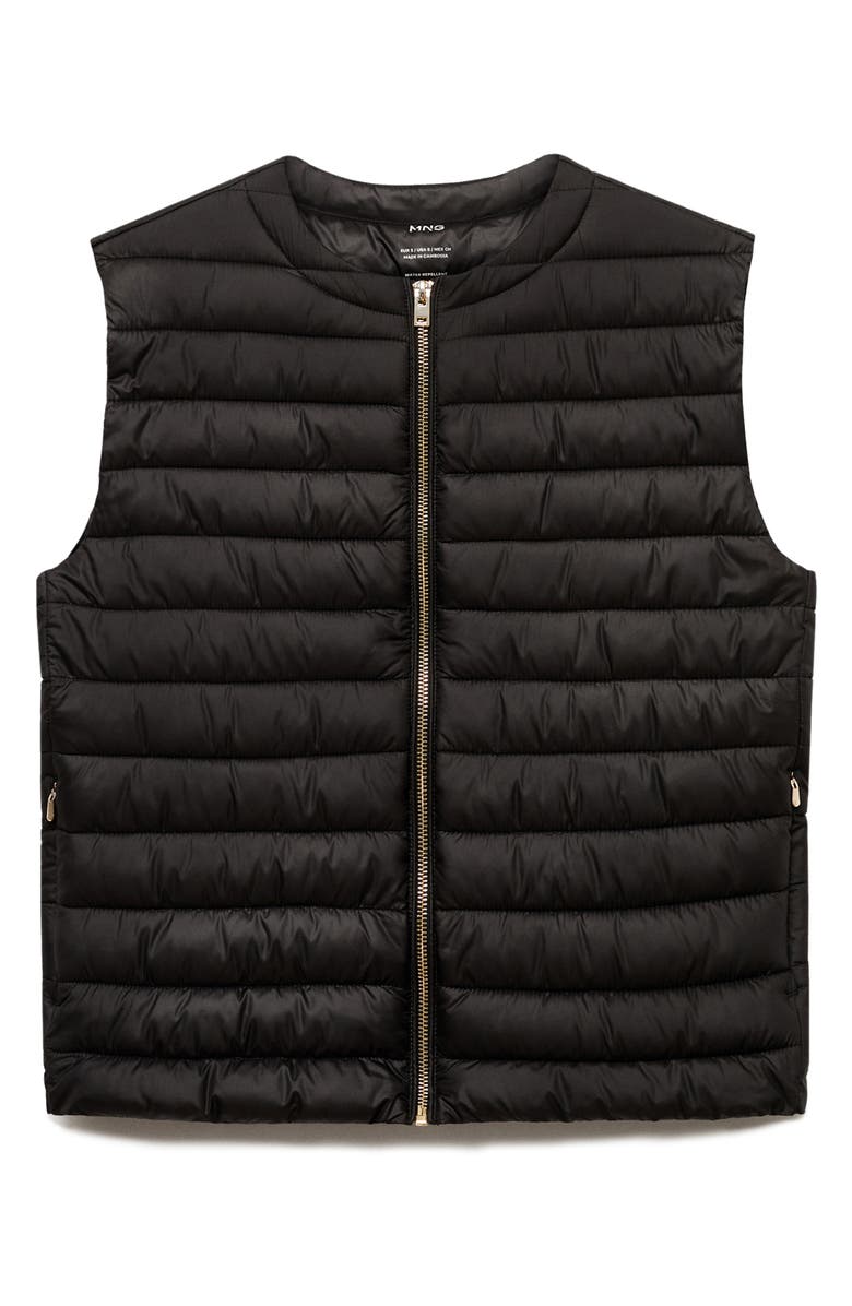 MANGO Quilted Front Zip Vest, Alternate, color,