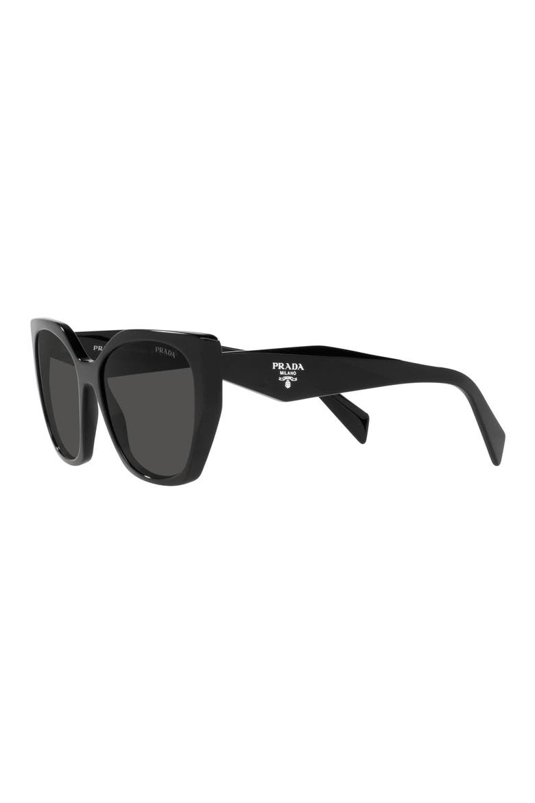 53mm Cat Eye Sunglasses, Alternate, color, BLACK