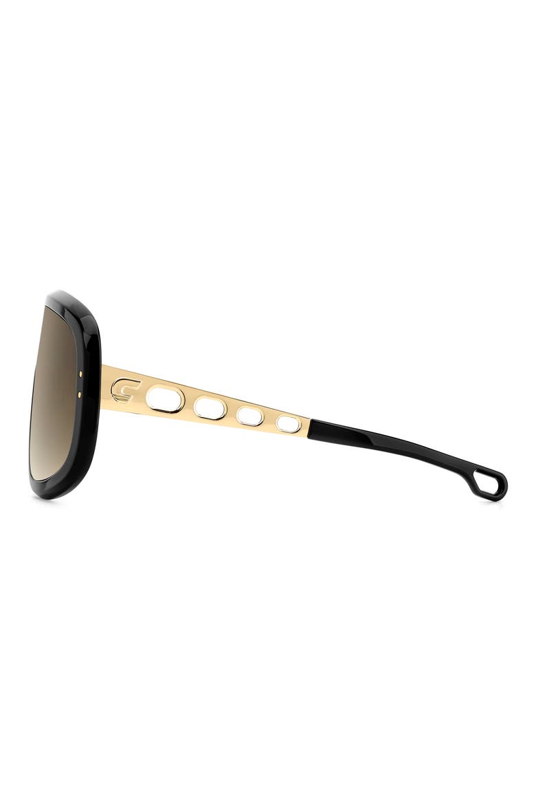 99mm FLAGLAB 17 99mm Shield Sunglasses, Alternate, color, BLACK GOLD/ BROWN GREEN