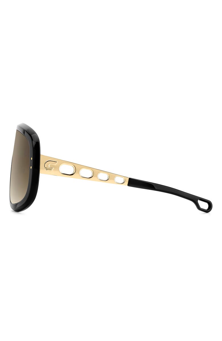 Carrera Eyewear 99mm FLAGLAB 17 99mm Shield Sunglasses, Alternate, color, Black Gold/ Brown Green