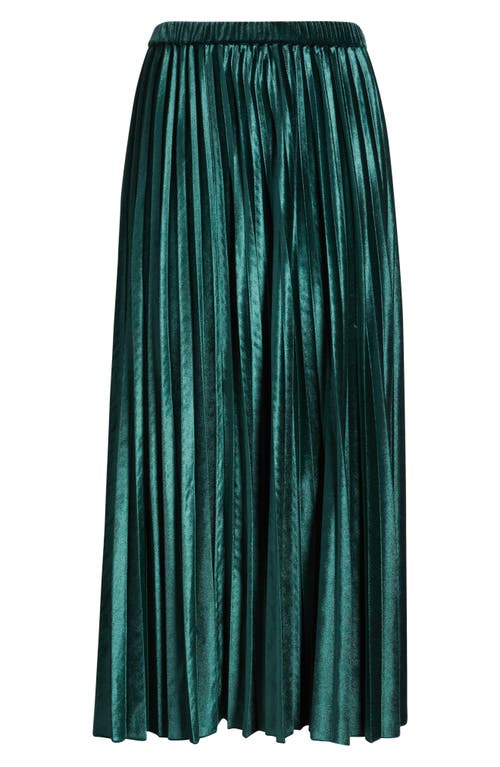 Anne Klein Womens Half Sleeve Turtleneck Sweater Pleated Flared Midi Skirt In Green