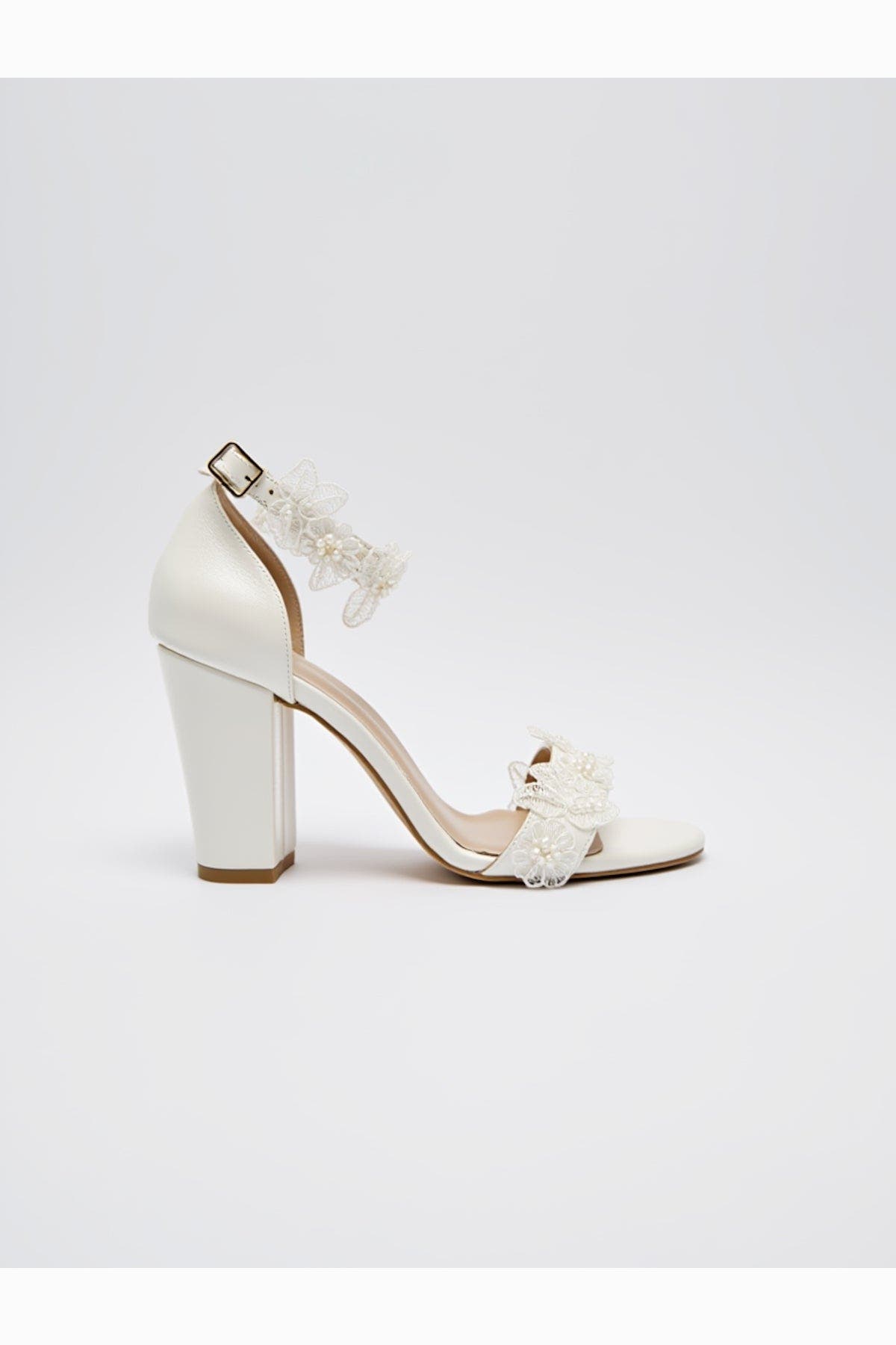 Forever & Always Shoes Florielle Lace Wedding Heels, Alternate, color, Ivory