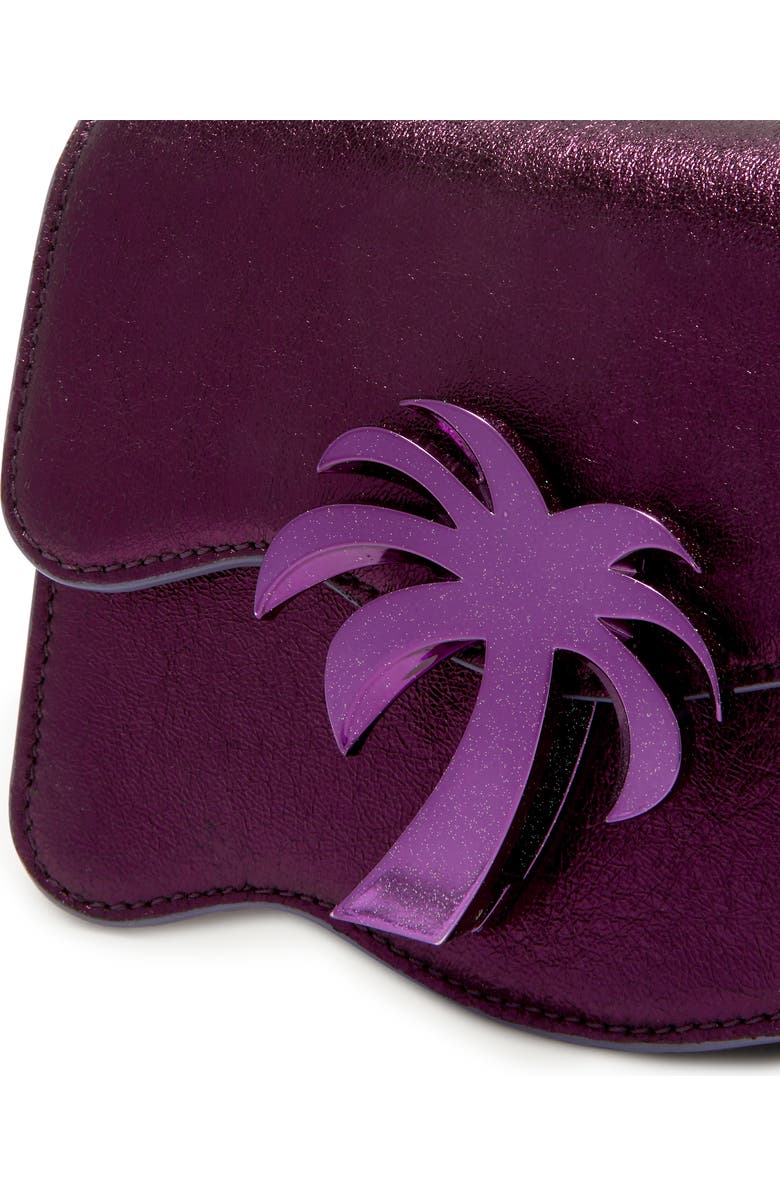 Palm Angels Palm Beach Sparkly Leather Shoulder Bag, Alternate, color,