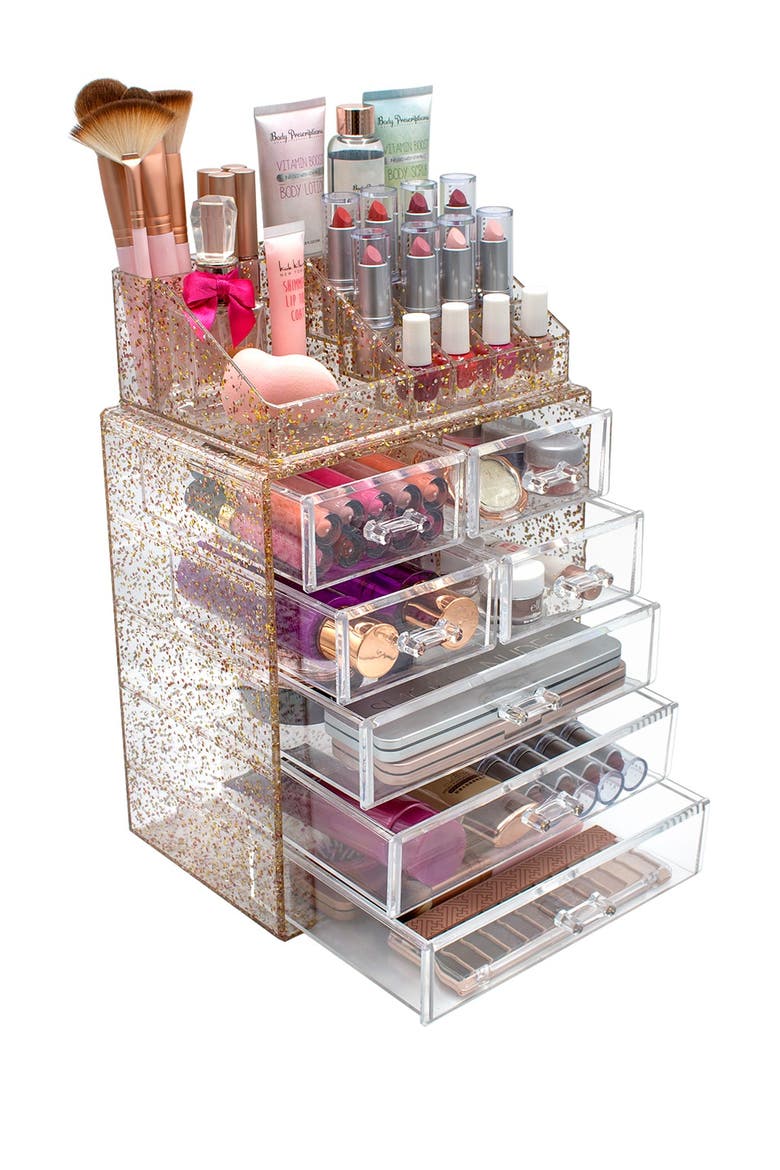 Tall Rug Display Rack SORBUS Glitter Makeup & Jewelry Storage Case Display Set | Nordstromrack