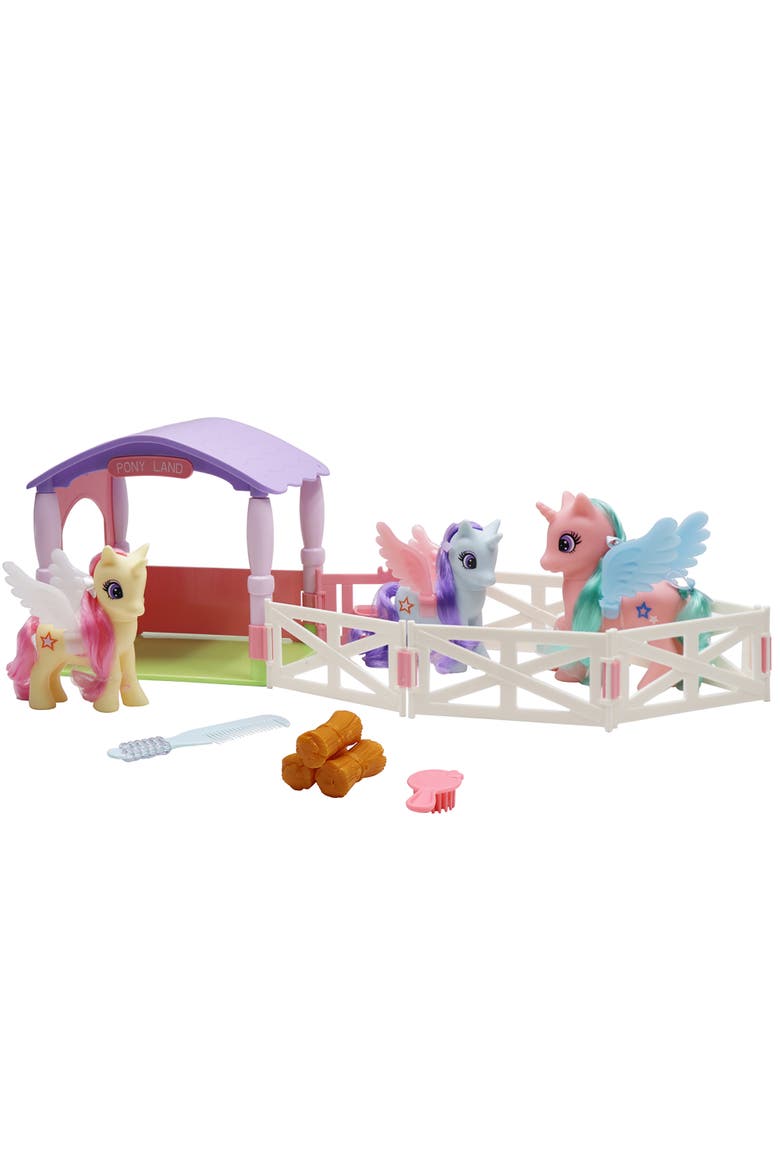 Pony Land Unicorn Stable Playset, Alternate, color, Multicolored