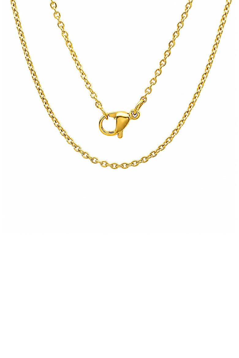 Men's Stainless Steel Cable Chain Necklace, Main, color, GOLD