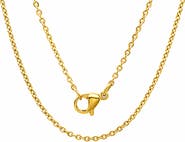 STEELTIME Men's Stainless Steel Cable Chain Necklace