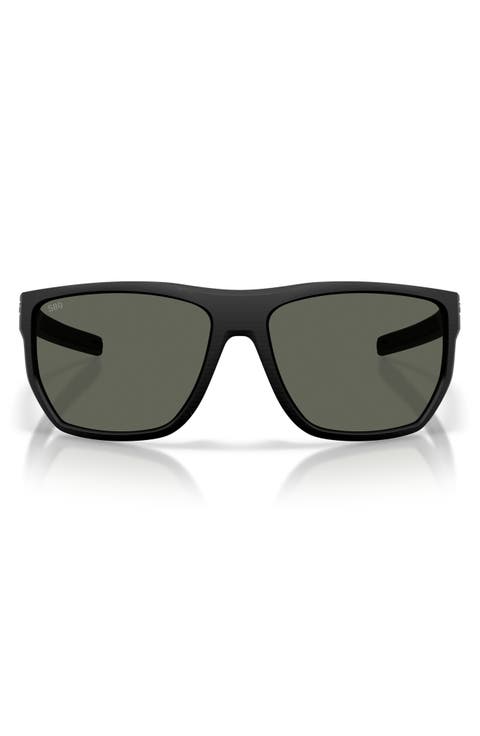 Santiago 63mm Oversize Polarized Rectangular Sunglasses
