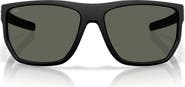 Costa Del Mar Santiago 63mm Oversize Polarized Rectangular Sunglasses
