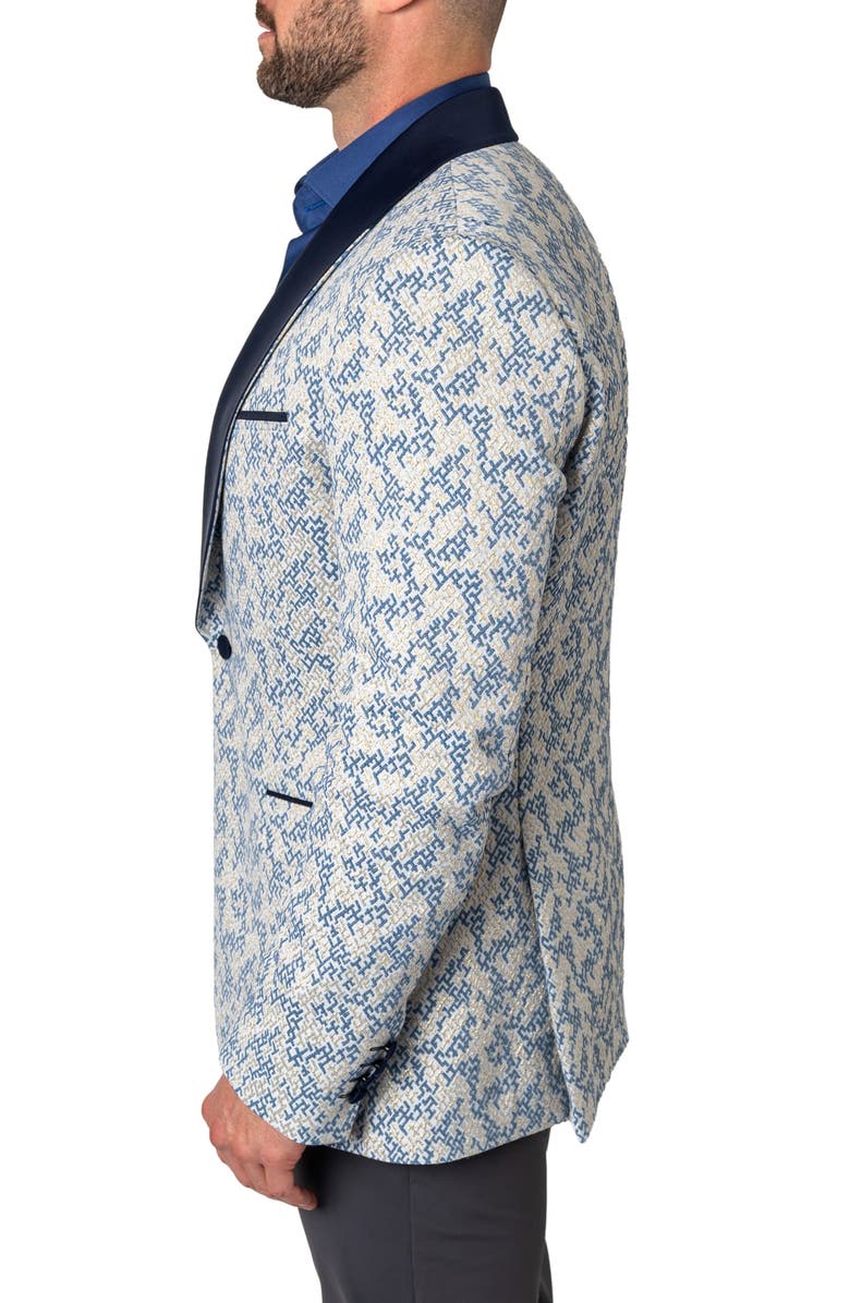 Goldfoil White Shawl Collar Dinner Jacket