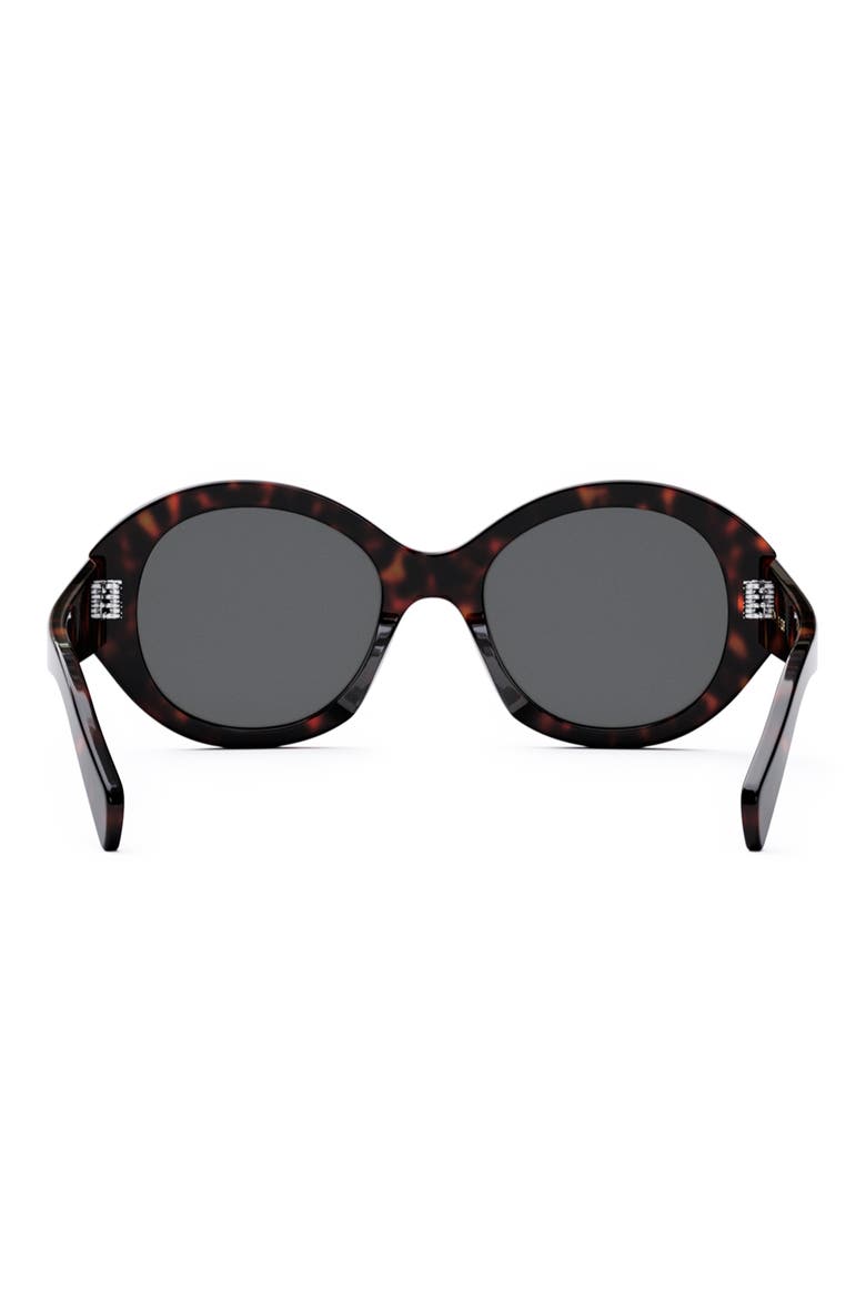 Bold 3 Dots 53mm Polarized Gradient Round Sunglasses, Alternate, color, DARK HAVANA / SMOKE