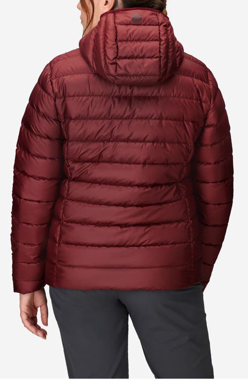 Marmot Highlander 700 Fill Power Down Hooded Jacket In Burgundy