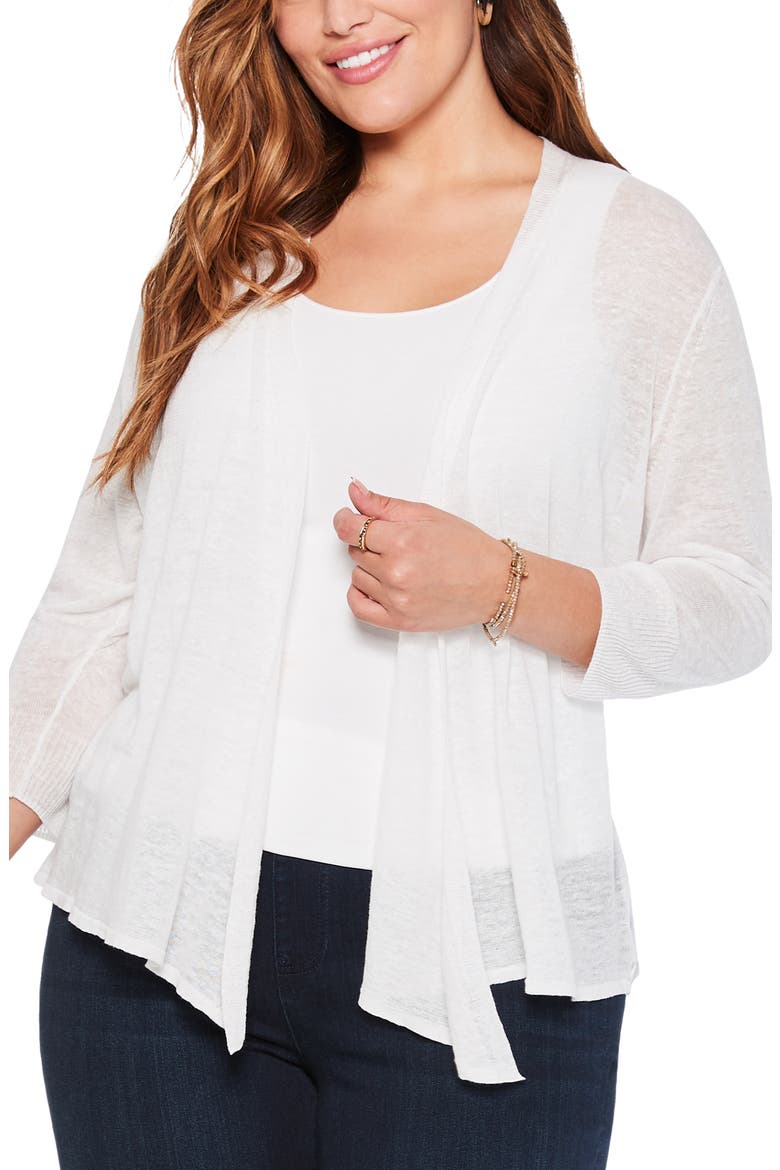 '4-Way' Three Quarter Sleeve Convertible Cardigan, Alternate, color, PAPER WHITE