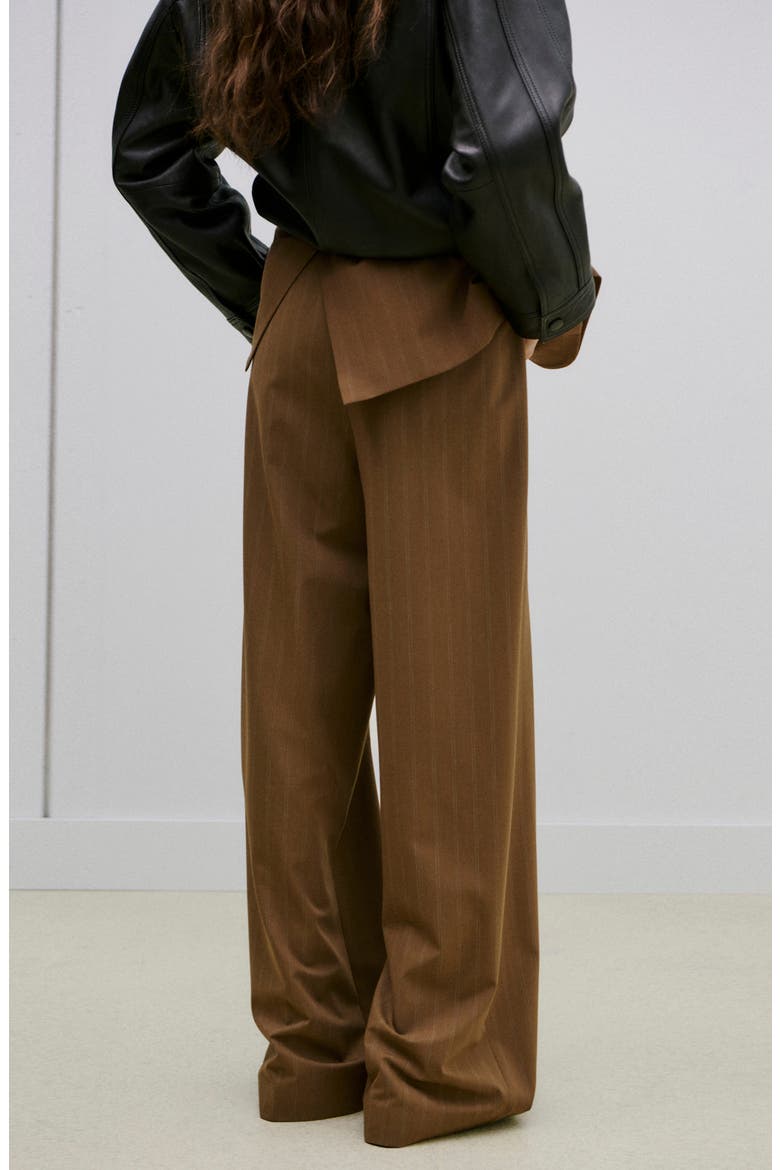 Pantalon Systeck Pleated Wide Leg Pants, Alternate, color, CARAMEL