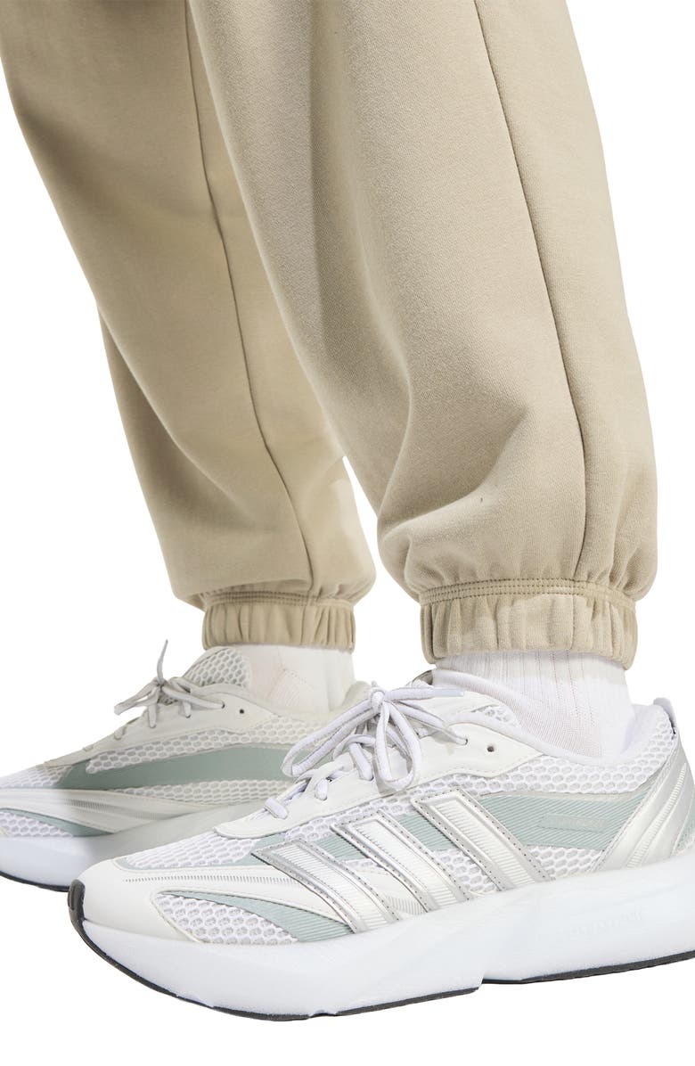 adidas Essentials Logo French Terry Cuffed Pants, Alternate, color, Wonder Cargo/ White
