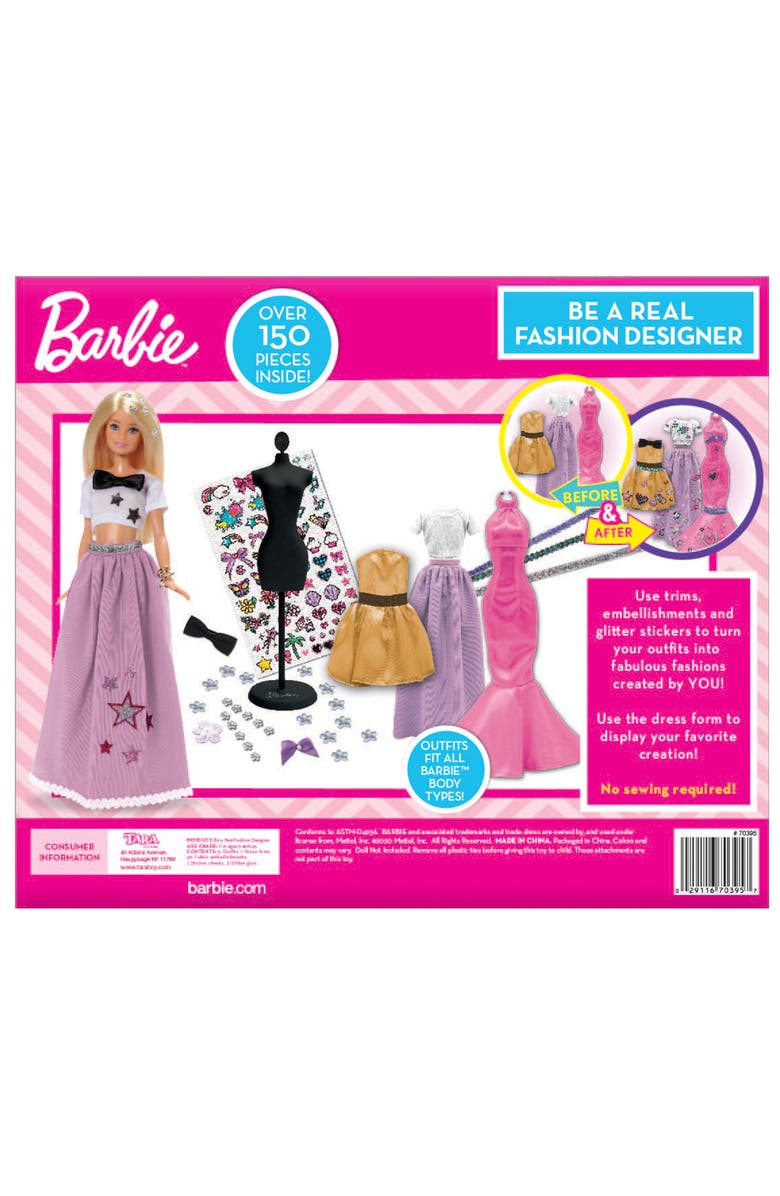 Barbie Be A Real Fashion Designer Design Your Own Barbie Doll Outfits, 5 Outfit Set, Kids Ages 3+, Alternate, color, Multicolored