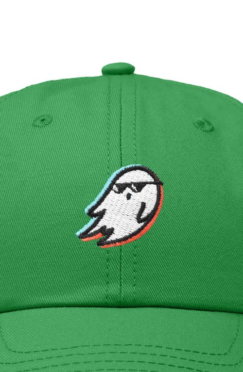 Dalix Ghost Life Embroidered Casual Cap In Kelly Green