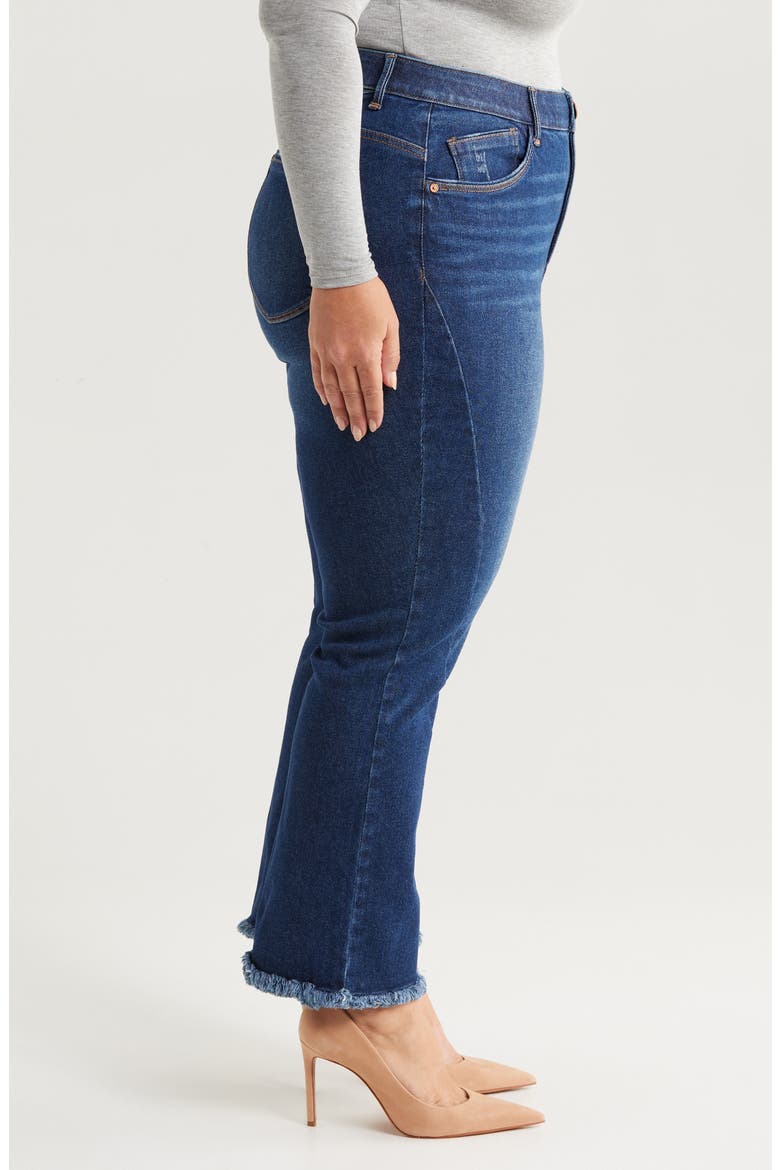 Bennett 'Ab'Solution Skyrise Frayed Ankle Barely Bootcut Jeans, Alternate, color, BLUE